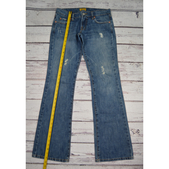 Nine DMBM Boot Cut Jeans Y2K Low Rise Women Junior Size 3 Medium Wash Blue - Picture 3 of 13